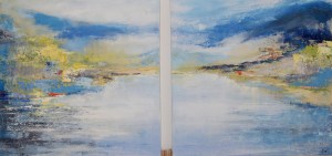 Oil painting - Golden light x 2