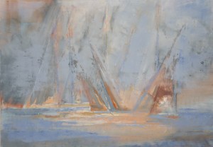 Oil painting - Ghosts on the water