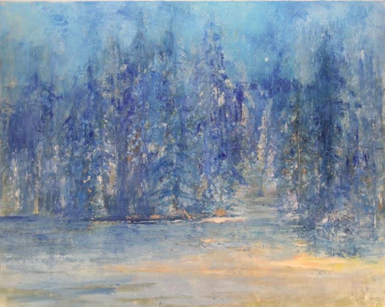 Oilpainting blue moon