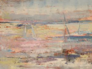 Oil painting - Clourful Water