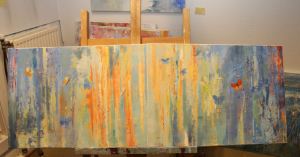 Oil painting -Flying together - Size:50×50 and 50×50